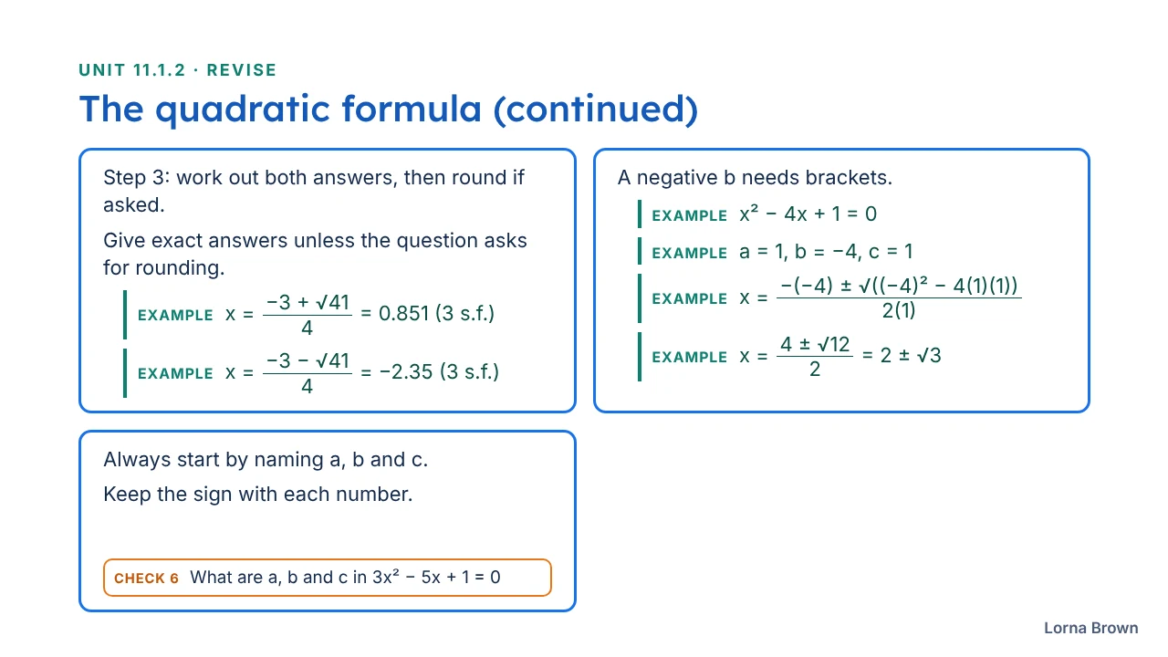 11.1.2 Solving Quadratic Equations slide 14 of 24