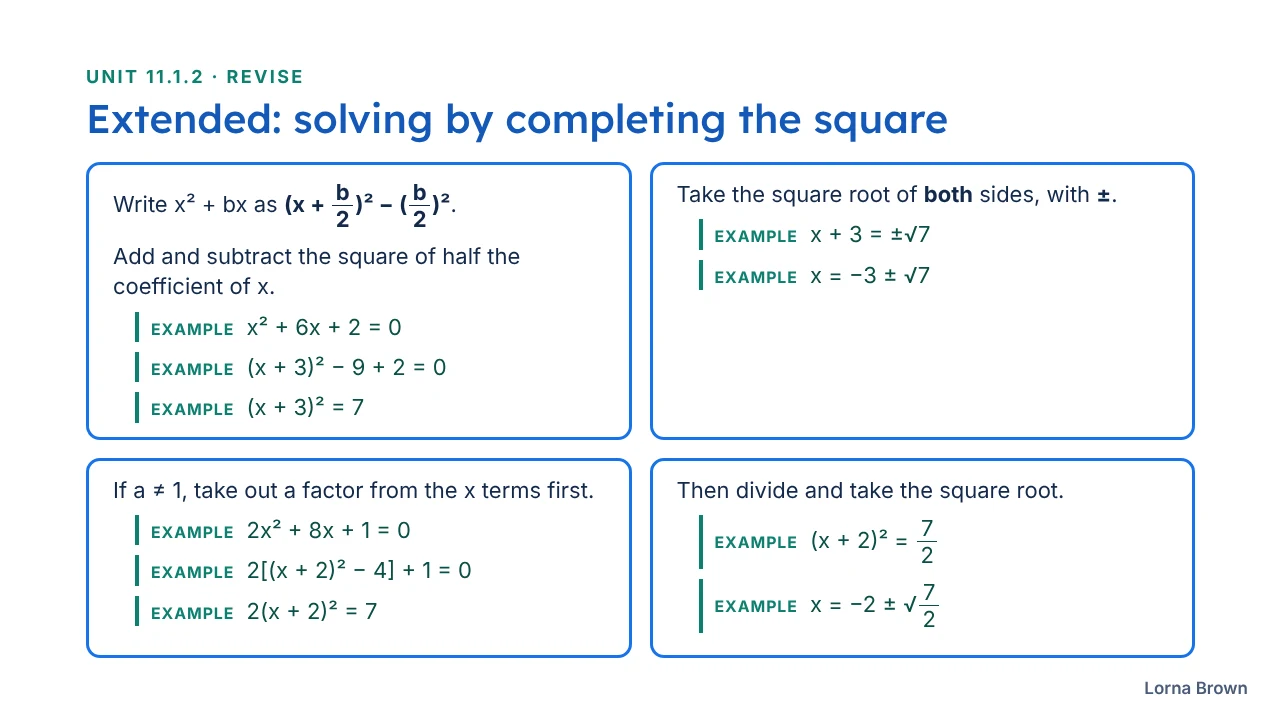 11.1.2 Solving Quadratic Equations slide 17 of 24
