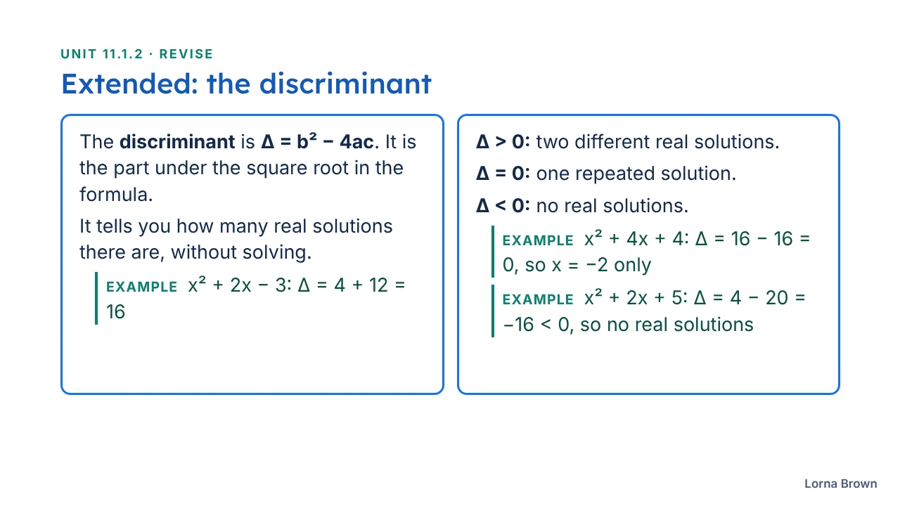 11.1.2 Solving Quadratic Equations slide 19 of 24