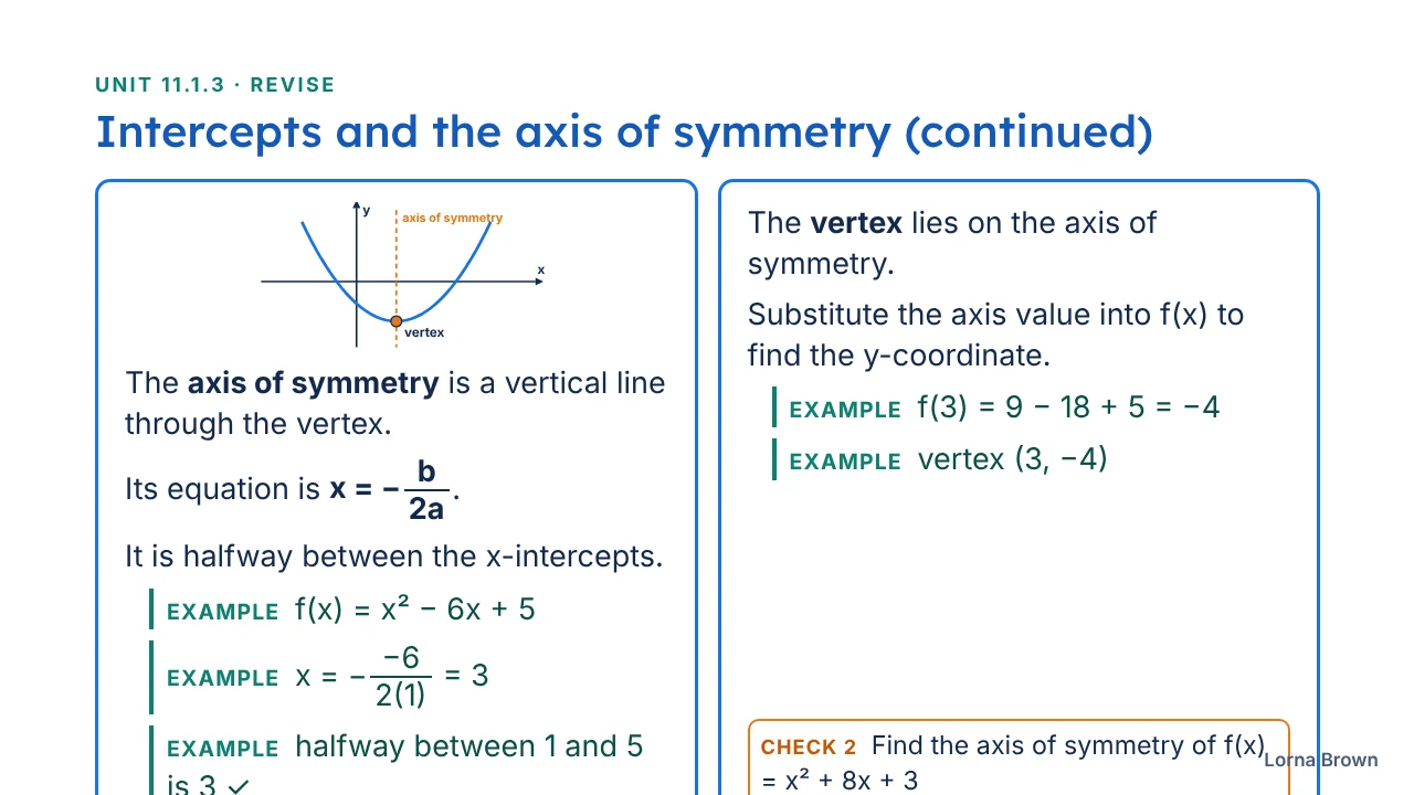 11.1.3 Quadratic Functions slide 8 of 23