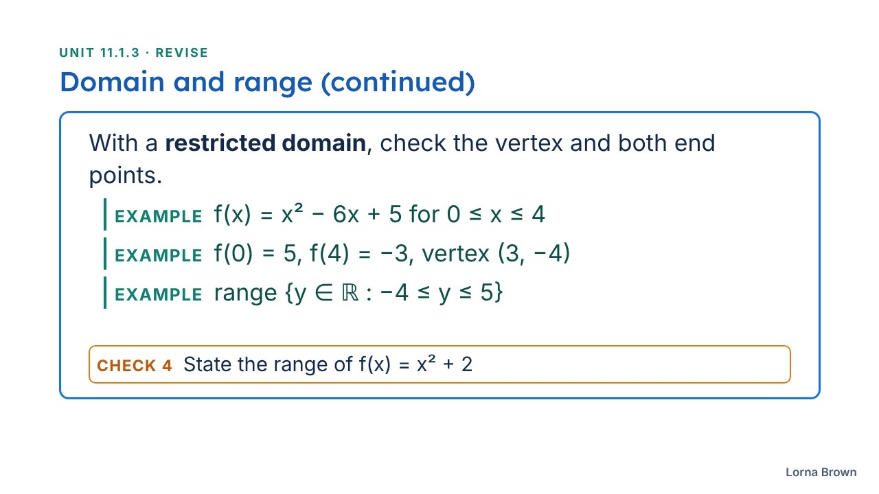 11.1.3 Quadratic Functions slide 16 of 23