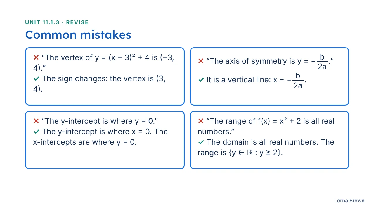 11.1.3 Quadratic Functions slide 21 of 23