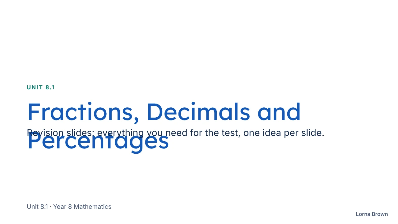 Revision slides slide 1 of 8